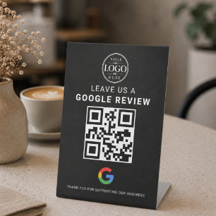 Google Review QR Display Pedestal Sign