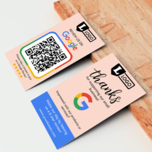Google Review Request Card with Logo Card