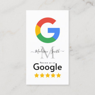 Google Review With QR Code Link Business Card
