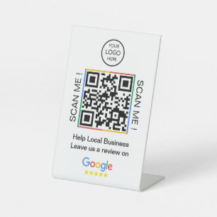 Google Reviews   Business Feedback QR Code Pedesta Pedestal Sign