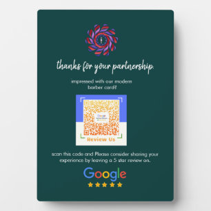 Google Reviews   Business Rating Request GreenQR P Plaque