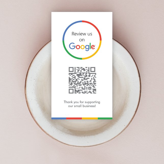 Google Reviews | Business Review Link QR Code Card (Gain Google reviews & grow your business with these editable rating request business cards.)