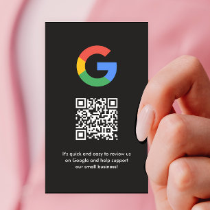 Google Reviews   Business Review Link QR Code Card