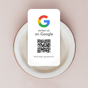 Google Reviews   Business Review Link QR Code Card