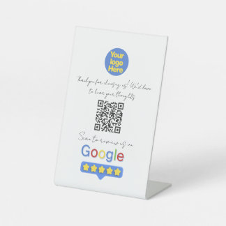 Google Reviews | Business Review Link QR Code Pedestal Sign