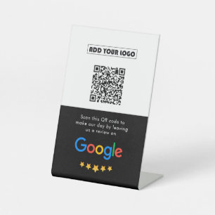 Google Reviews Business Review Link QR Code Pedestal Sign