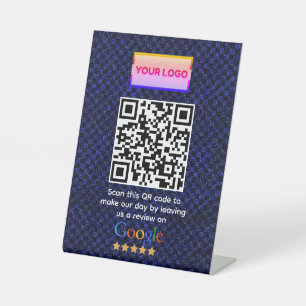 Google Reviews   Business Review Link QR Code  Pedestal Sign