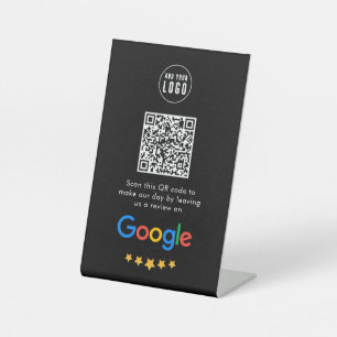 Google Reviews   Business Review Link QR Code Pedestal Sign