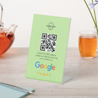 Google Reviews | Business Review Link QR Code Pedestal Sign