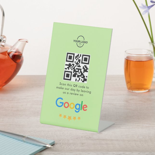 Google Reviews | Business Review Link QR Code Pedestal Sign (In SItu)