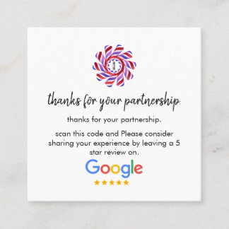 Google Reviews | Business Review Link QR Code Squa Square Business Card