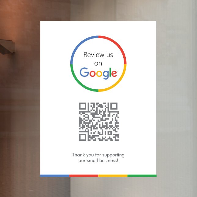 Google Reviews | Business Review Link QR Code Window Cling (Creator Uploaded)