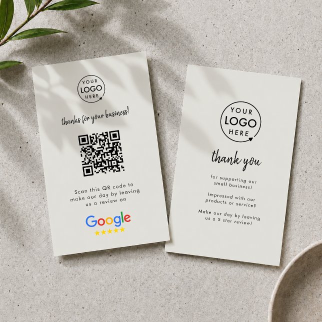 Google Reviews | Business Review Us Grey QR Code Card (Gain Google reviews & grow your business with this editable call-to-action rating request insert.)
