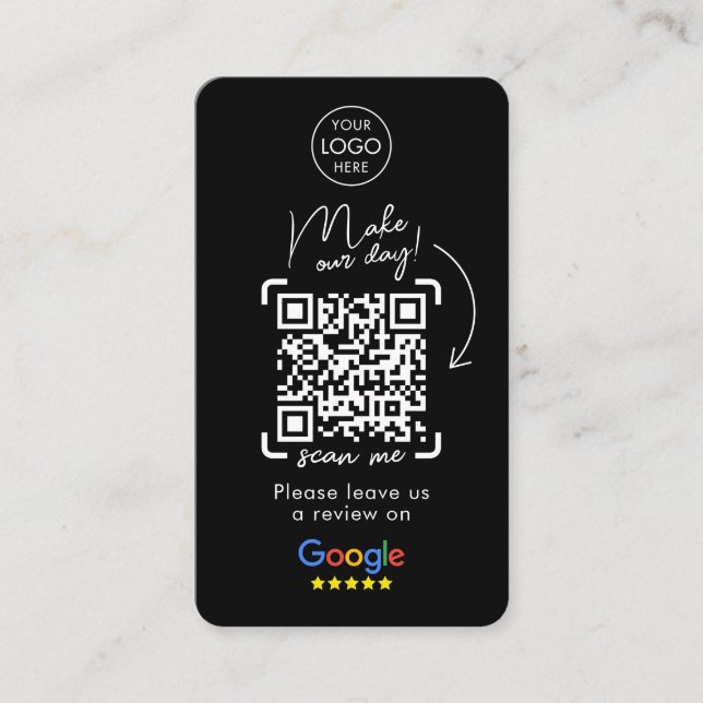 Google Reviews | Business Review Us | QR Code Busi Card (Front)