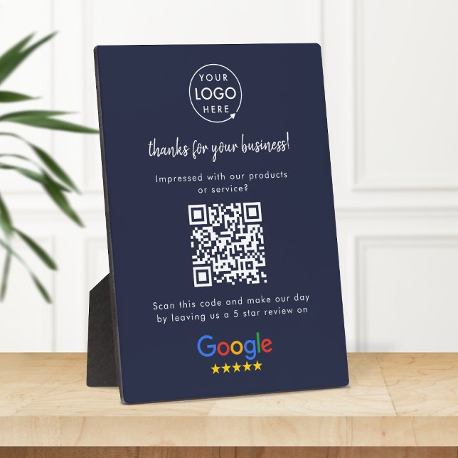 Google Reviews Easel Sign | QR Code Display Plaque (Creator Uploaded)
