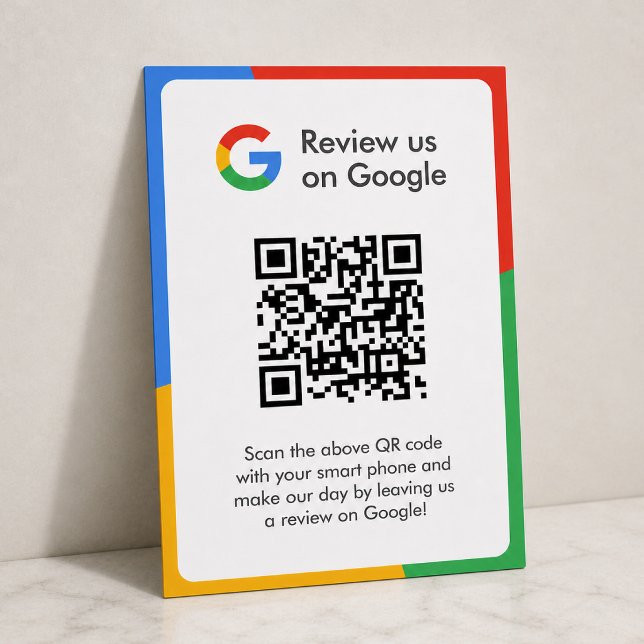Google Reviews Enclosure Card | QR Code Insert (Gain Google reviews & grow your business with these editable rating request enclosure cards.)