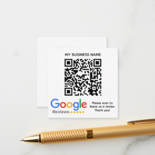 GOOGLE REVIEWS QR code Custom Branded Enclosure Card