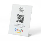 Google Reviews Tabletop Sign | QR Code Pedestal