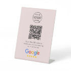 Google Reviews Tabletop Sign | QR Code Pedestal
