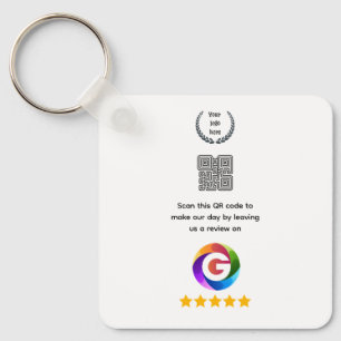 Google Reviews Tabletop Sign   QR Code Pedestal Keychain