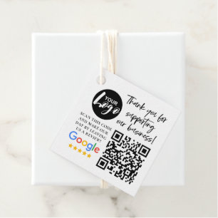 Google Reviews Thank You Logo QR Code Favour Tags