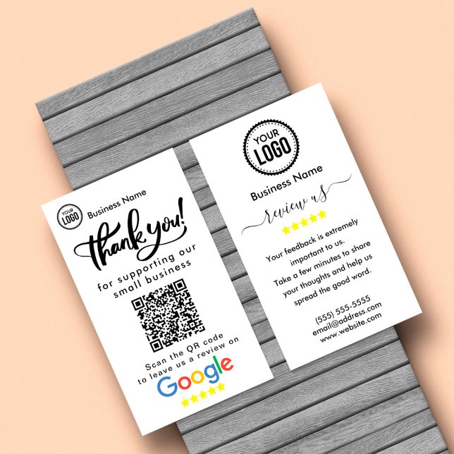 Google Reviews With Thank You And QR Code Business Card (Creator Uploaded)