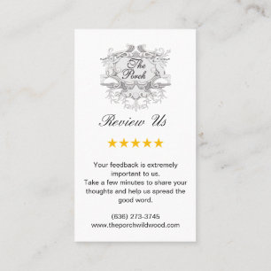 Google Reviews With Thank You and QR Code Business Card