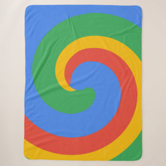 Google Swirl Colors Sherpa Blanket