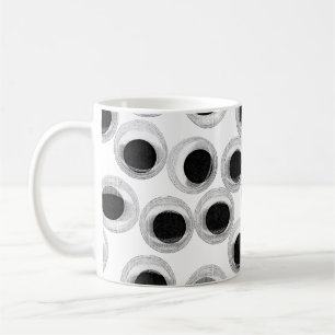 Googly eye pattern – transparent background coffee mug
