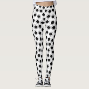 Googly eye pattern – transparent background leggings