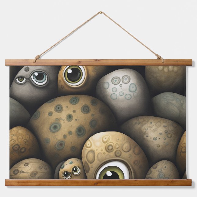 Googly Eyed Garden Botanical Hanging Tapestry (Front)