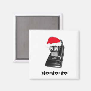 Googly-eyed Ho-Ho-Ho Santa Stapler Magnet
