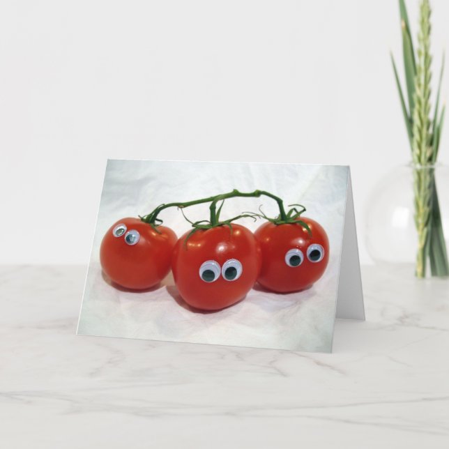 Googly Eyed Silly Tomatoes Card (Front)