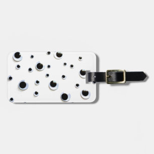Googly Eyes Black and White Funny Travel Luggage Tag