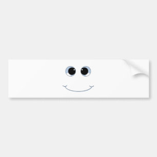 googly eyes face bumper sticker