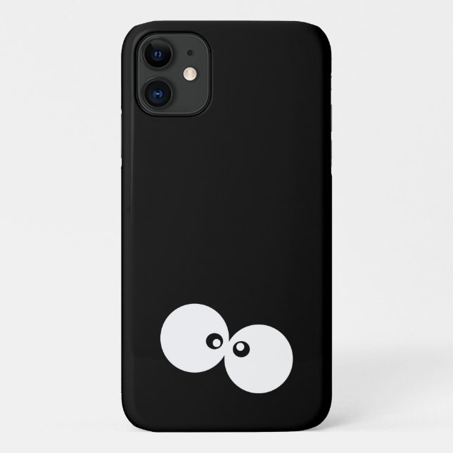 Googly Eyes, Funny Eyes, Black and White Case-Mate iPhone Case (Back)