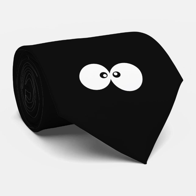 Googly Eyes, Funny Eyes, Black and White Tie (Rolled)