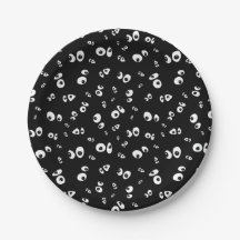 Googly Eyes in the Dark black and white Halloween
