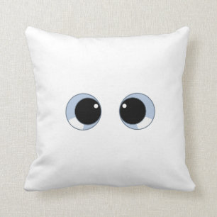 googly eyes throw pillow