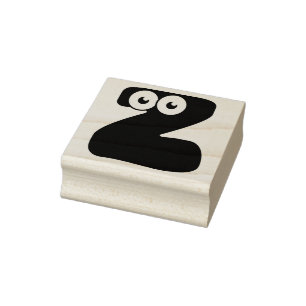 Googly Letter Z Rubber Stamp