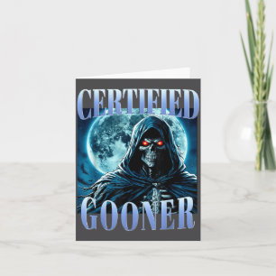 Goon Funny Gooning Meme Skeleton Certified Gooner Card