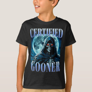 Goon Funny Gooning Meme Skeleton Certified Gooner  T-Shirt