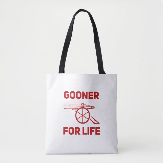 Gooner For Life Arsenal Tote Bag (Front)