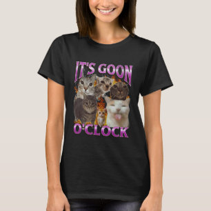 Gooning O'clock Funny Cat Meme Bootleg Graphic T-Shirt