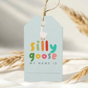 Goose Adoption Stuffie Blue Farm Birthday Favour Gift Tags