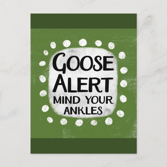 Goose Alert Postcard (Front)