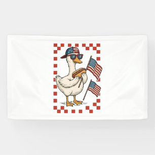 Goose American USA Flag Memorial Day 4th of July Banner