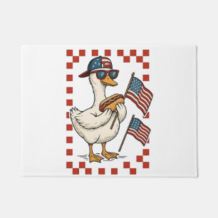 Goose American USA Flag Memorial Day 4th of July Doormat