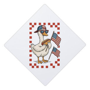 Goose American USA Flag Memorial Day 4th of July Graduation Cap Topper