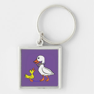 Goose and Duck stuck in the House Keychain